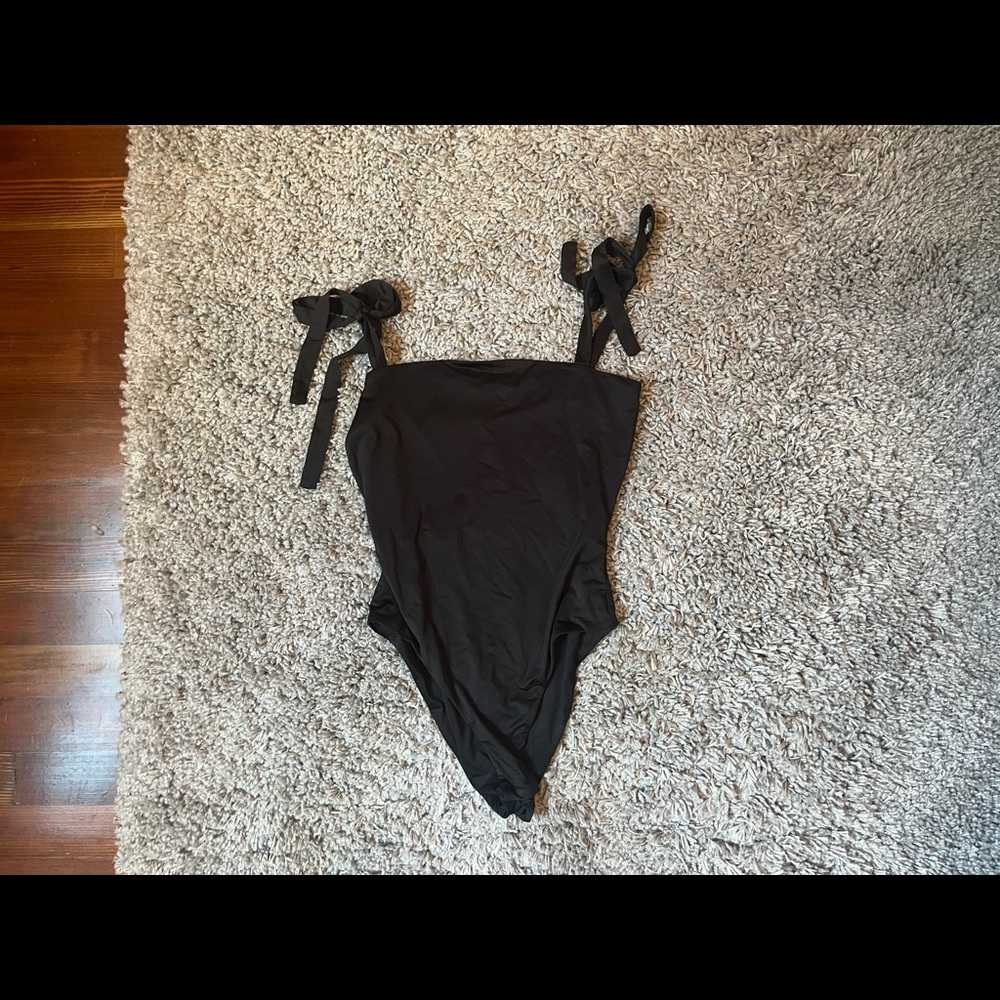 Showpo Black Tie Bodysuit